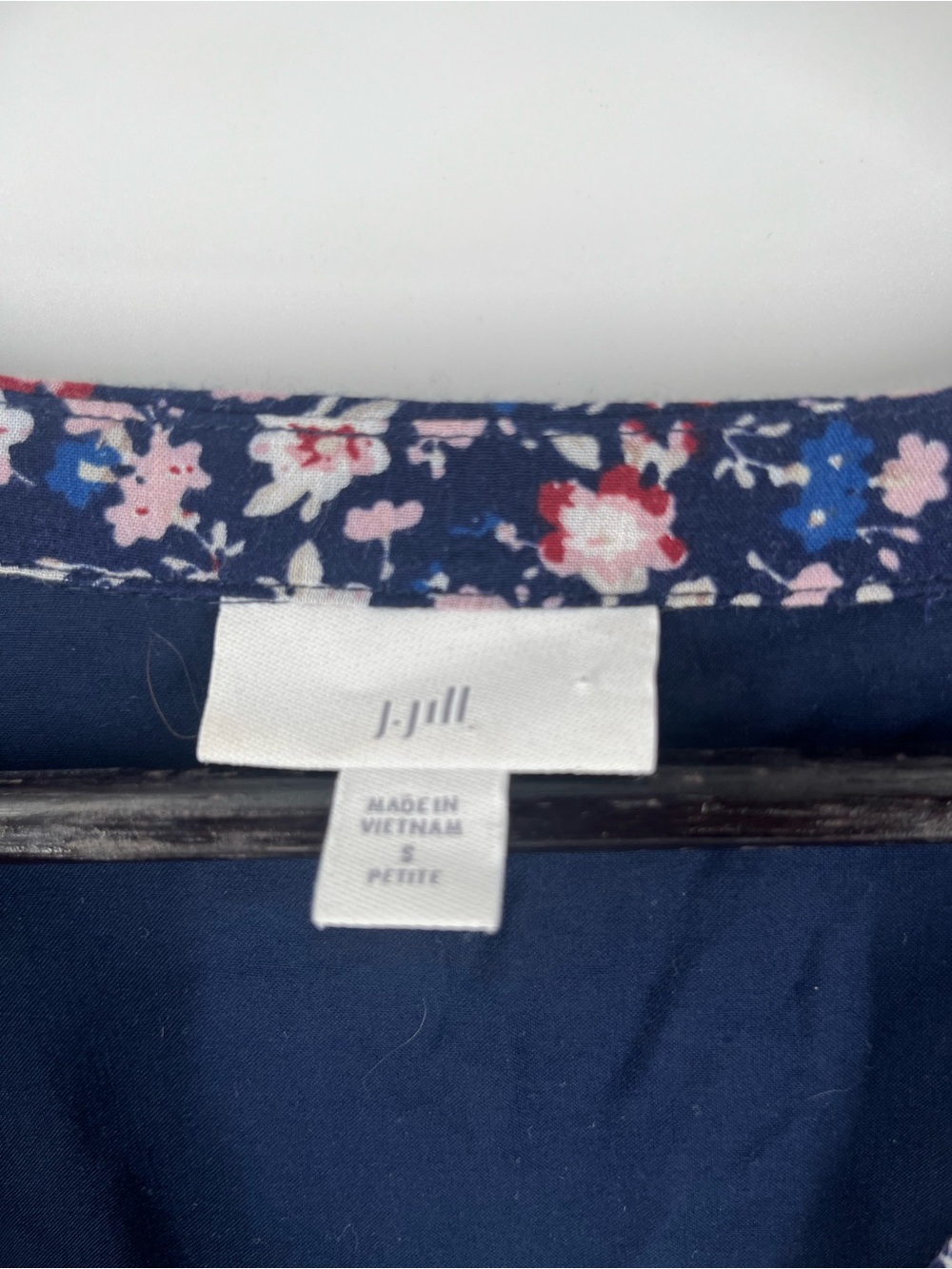 J.Jill‎ Petite Floral Tiered Midi Dress Small Petite Lined Rayon Pockets - Picture 7 of 7